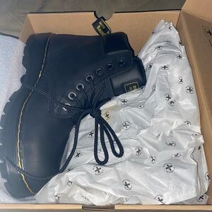 NEW DR MARTENS WORK BOOTS BLACK SIZE 10 new in box STEEL TOE MEN's